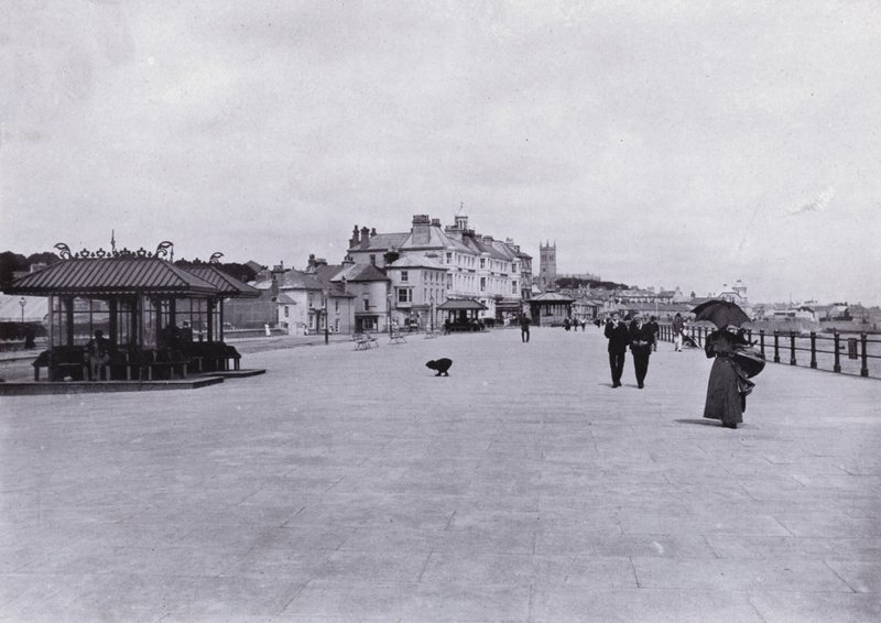 Kornwalia: The Promenade, Penzance (zdjęcie czarno-białe) autorstwa English Photographer
