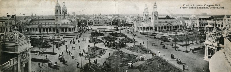 Court of Arts z Sali Kongresowej, wystawa francusko-brytyjska, Londyn, 1908 autorstwa English Photographer