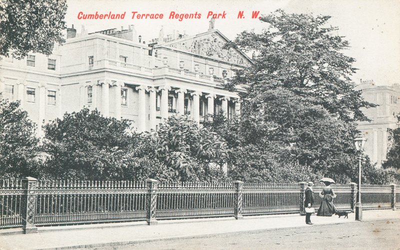Taras Cumberland w Regents Park autorstwa English Photographer