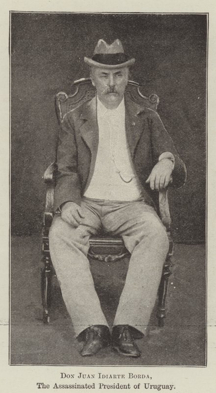 Don Juan Idiarte Borda, zamordowany prezydent Urugwaju autorstwa English Photographer