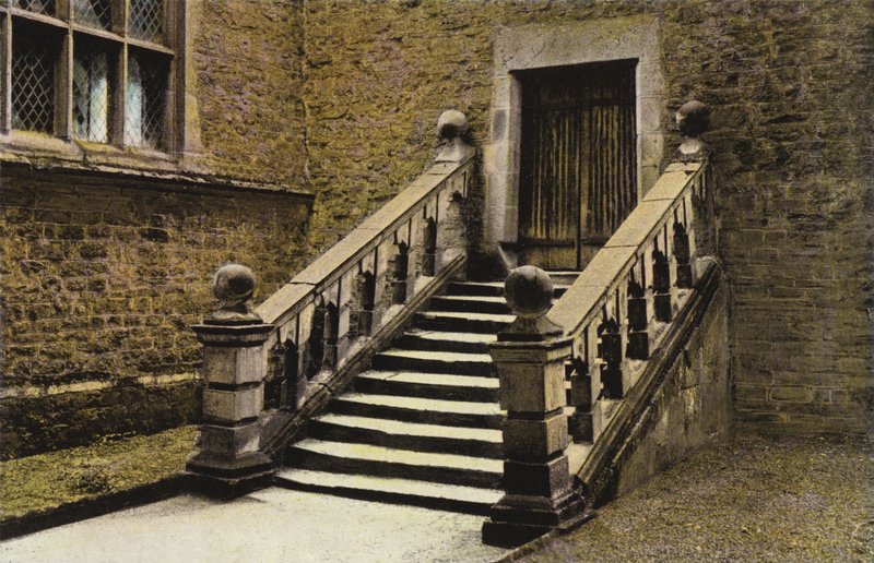 Dorothy Vernons Steps and Door, Haddon Hall autorstwa English Photographer