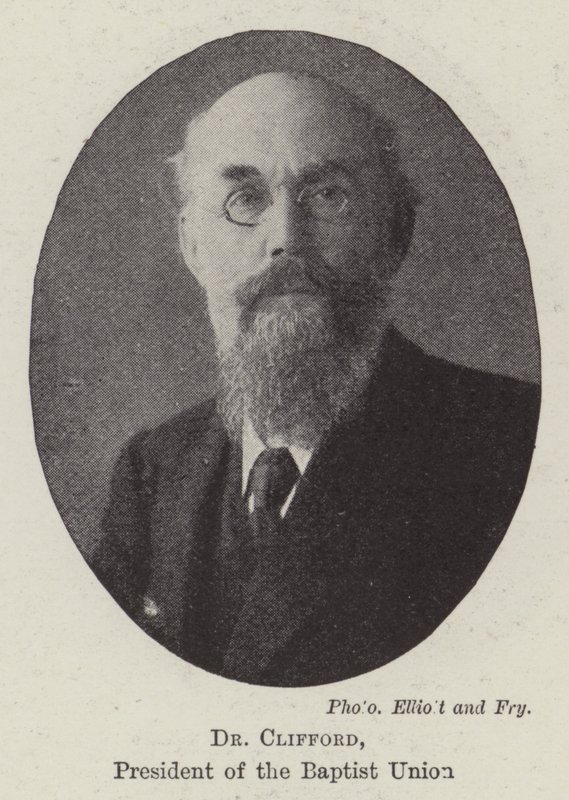Dr Clifford, przewodniczący Związku Baptystów autorstwa English Photographer