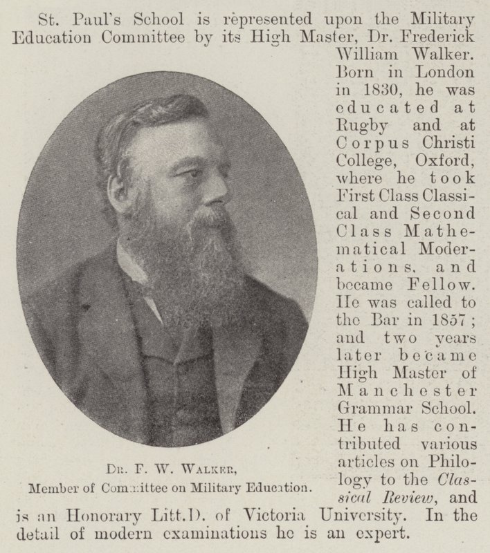 Dr FW Walker, członek Komisji Edukacji Wojskowej autorstwa English Photographer