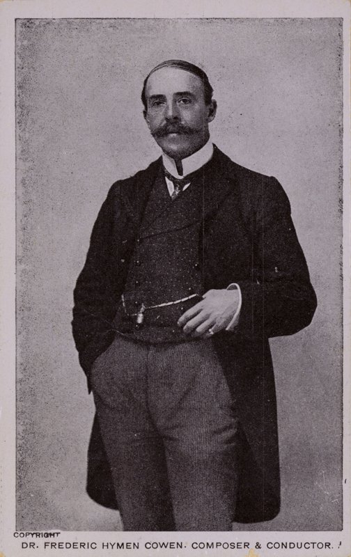 Dr Frederic Hymen Cowen, kompozytor, pianista i dyrygent (1852-1935) autorstwa English Photographer