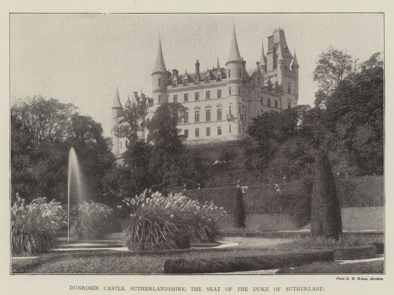 Zamek Dunrobin, Sutherlandshire, siedziba księcia Sutherland autorstwa English Photographer