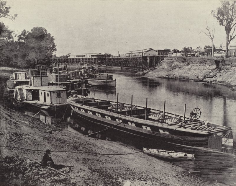 Echuca Wharf, rzeka Murray autorstwa English Photographer