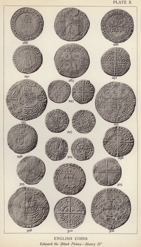 Monety angielskie, Edward Czarny Książę, Henryk IV (zdjęcie czarno-białe) autorstwa English Photographer