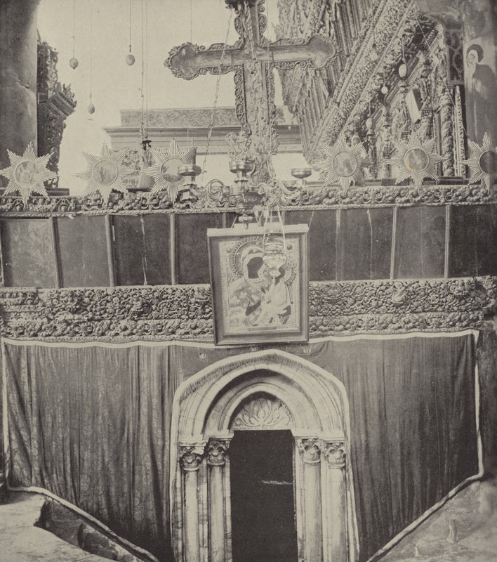 Wejście do groty w Kościele Narodzenia Pańskiego, w sąsiedztwie, gdzie spotkali się Boaz i Ruth autorstwa English Photographer