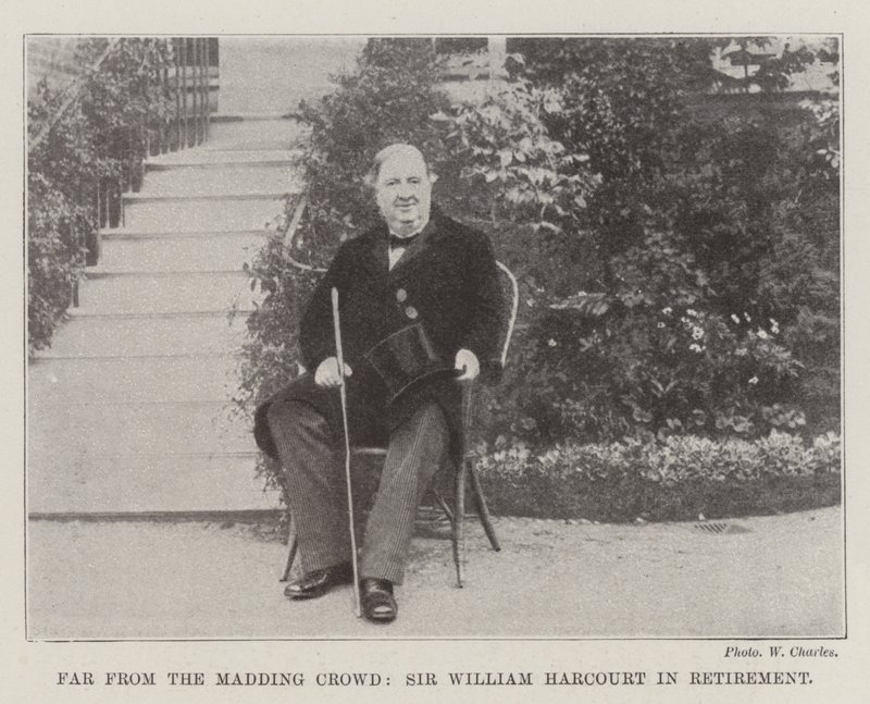 Z dala od szalonego tłumu, Sir William Harcourt na emeryturze autorstwa English Photographer