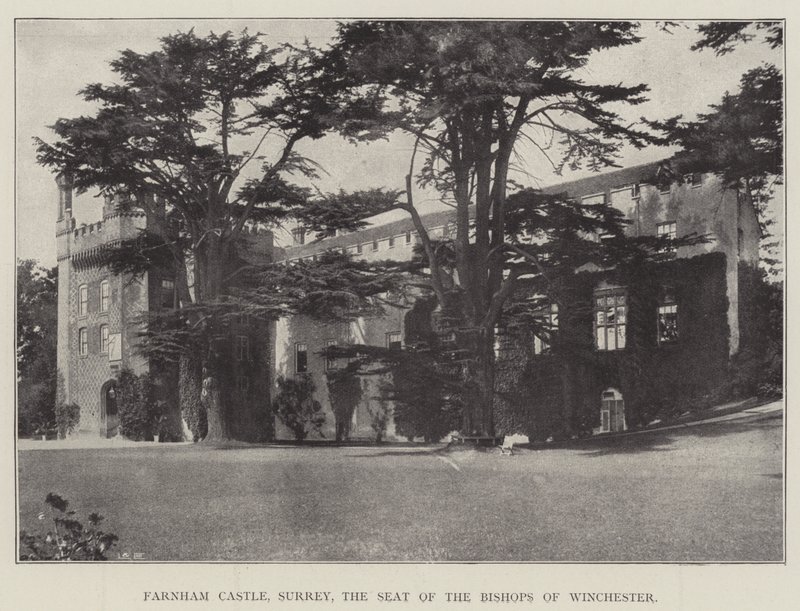Farnham Castle, Surrey, siedziba biskupów Winchester autorstwa English Photographer