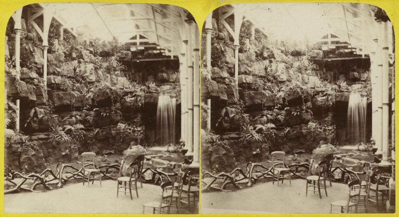 Fernery i wodospad w Brighton Aquarium autorstwa English Photographer