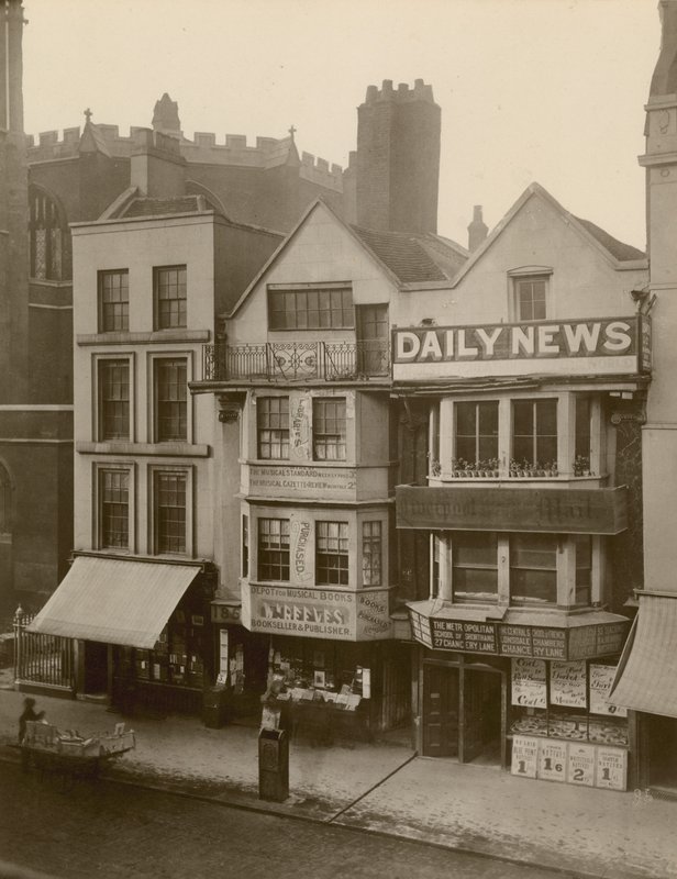 Fleet Street, Londyn; strona północna z 184-186 Fleet Street autorstwa English Photographer
