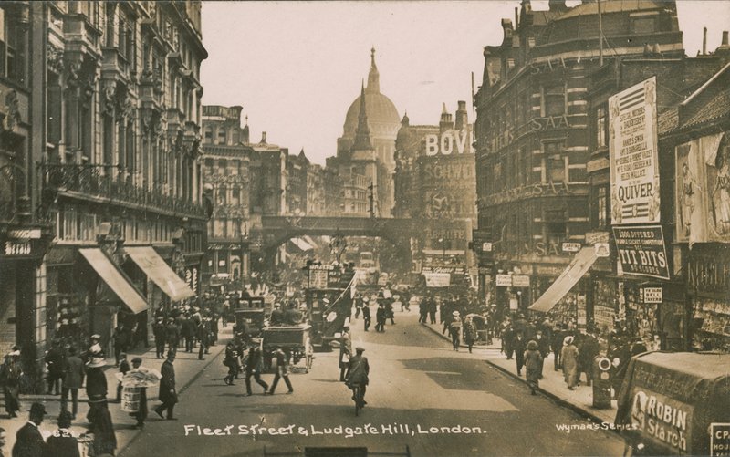 Fleet Street i Ludgate Hill, Londyn autorstwa English Photographer