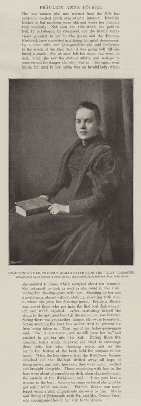 Fraulein Bocker, jedyna kobieta ocalona z katastrofy nad Łabą autorstwa English Photographer