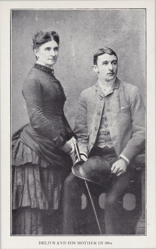 Frederick Delius i jego matka w 1884 roku autorstwa English Photographer