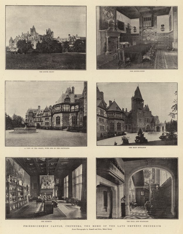 Zamek Friedrichshof, Cronberg, dom zmarłej cesarzowej Fryderyka autorstwa English Photographer