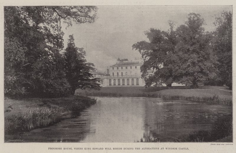 Frogmore House, w którym król Edward będzie rezydował podczas przeróbek zamku Windsor autorstwa English Photographer