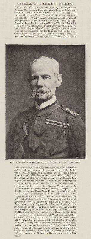 Generał Sir Frederick Sleigh Roberts, Nowy Peer autorstwa English Photographer
