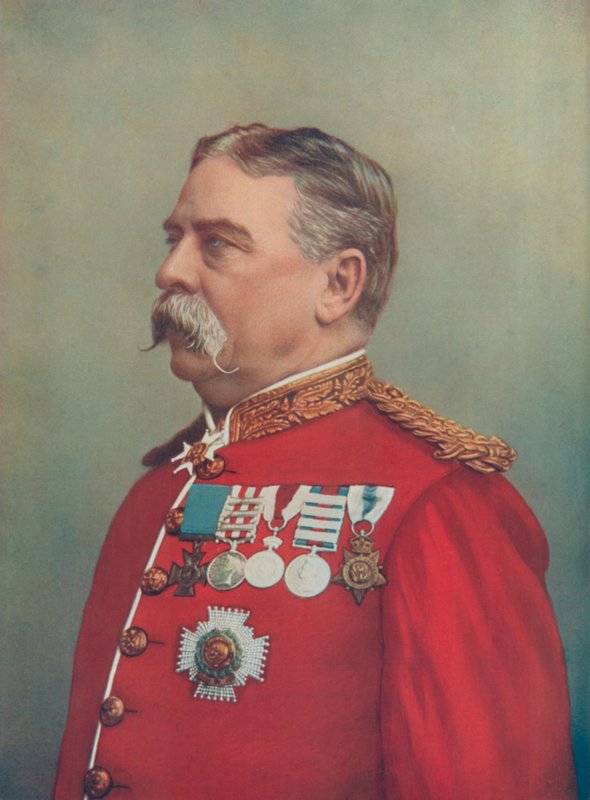Generał Sir Hugh Gough. Strażnik Klejnotów, Tower of London autorstwa English Photographer