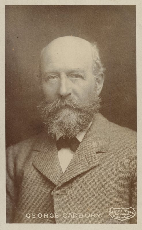 George Cadbury (1839-1922), angielski producent czekolady i działacz na rzecz spraw społecznych autorstwa English Photographer