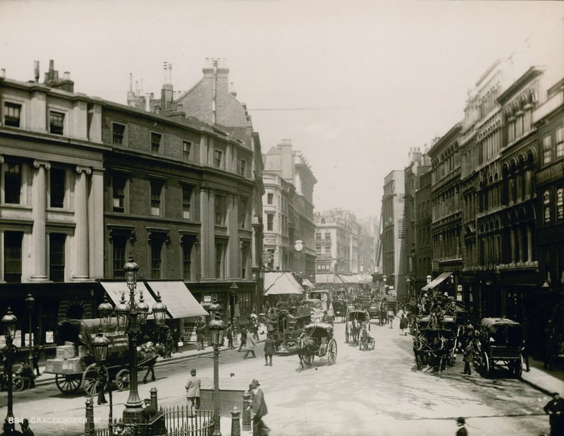 Gracechurch Street, Londyn autorstwa English Photographer