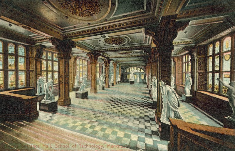 Grand Entrance Hall, School of Technology, Manchester (zdjęcie kolorowe) autorstwa English Photographer