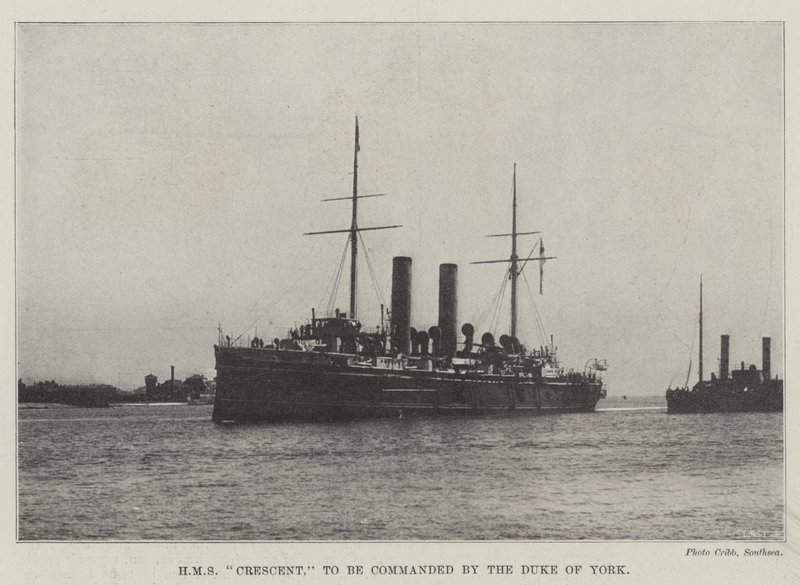 HMS Crescent, dowodzony przez księcia Yorku autorstwa English Photographer