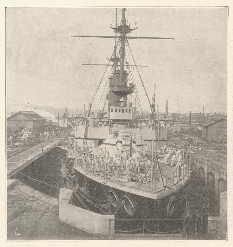 HMS Implacable, zamówiony przez księcia Ludwika Battenberg autorstwa English Photographer