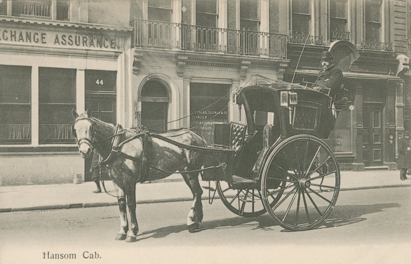 Hansom Cab, Londyn autorstwa English Photographer