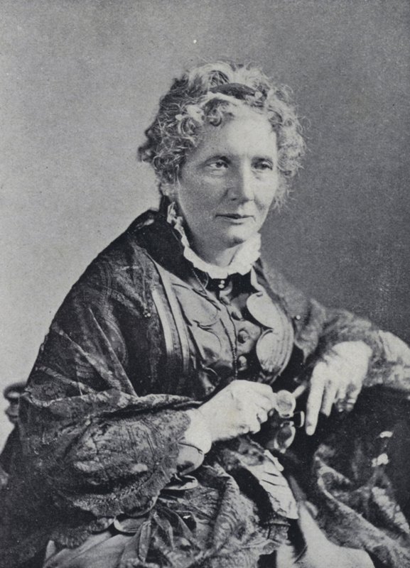 Harriet Beecher Stowe (zdjęcie czarno-białe) autorstwa English Photographer