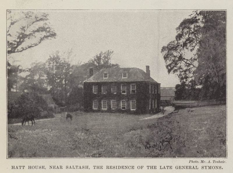 Hatt House, niedaleko Saltash, rezydencja zmarłego generała Symonsa autorstwa English Photographer