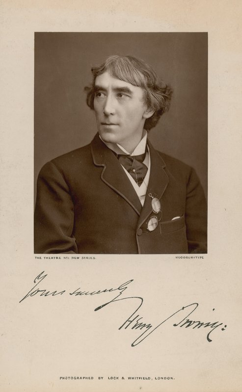 Henry Irving, aktor; podpisane zdjęcie autorstwa English Photographer
