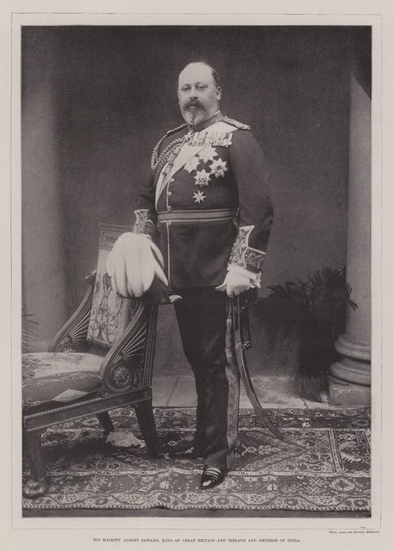 Jego Wysokość Albert Edward, Król Wielkiej Brytanii i Irlandii oraz Cesarz Indii autorstwa English Photographer