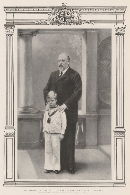 Jego Królewska Mość Król Edward VII i Książę Edward Kornwalii i York autorstwa English Photographer