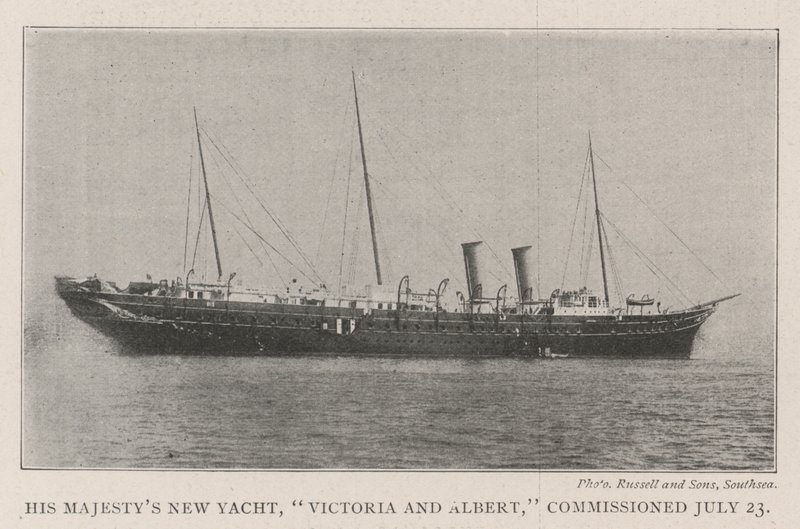 Jego Majestys New Yacht, Victoria and Albert, oddany do użytku 23 lipca autorstwa English Photographer