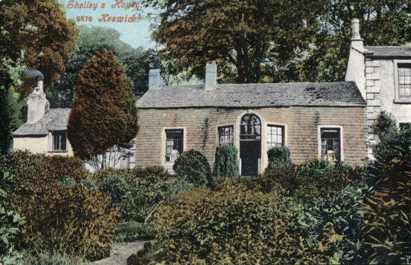 Dom angielskiego poety romantycznego Percy Bysshe Shelley, Keswick, Cumbria autorstwa English Photographer