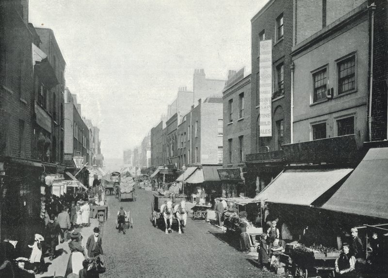Hoxton, Pitfield Street (zdjęcie czarno-białe) autorstwa English Photographer