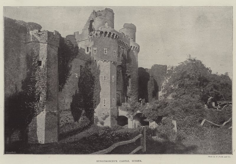 Zamek Herstmonceux, Sussex autorstwa English Photographer