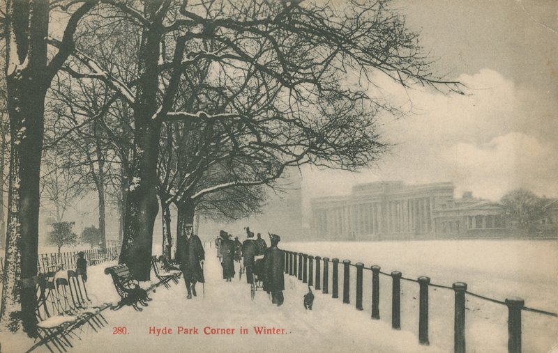 Hyde Park Corner w zimie, Londyn autorstwa English Photographer
