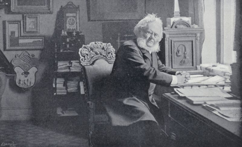 Ibsen w swoim gabinecie (zdjęcie czarno-białe) autorstwa English Photographer