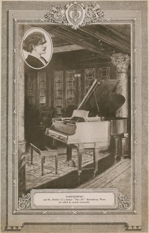 Ignacy Jan Paderewski i słynny duet z zespołem Aeolian Company autorstwa English Photographer
