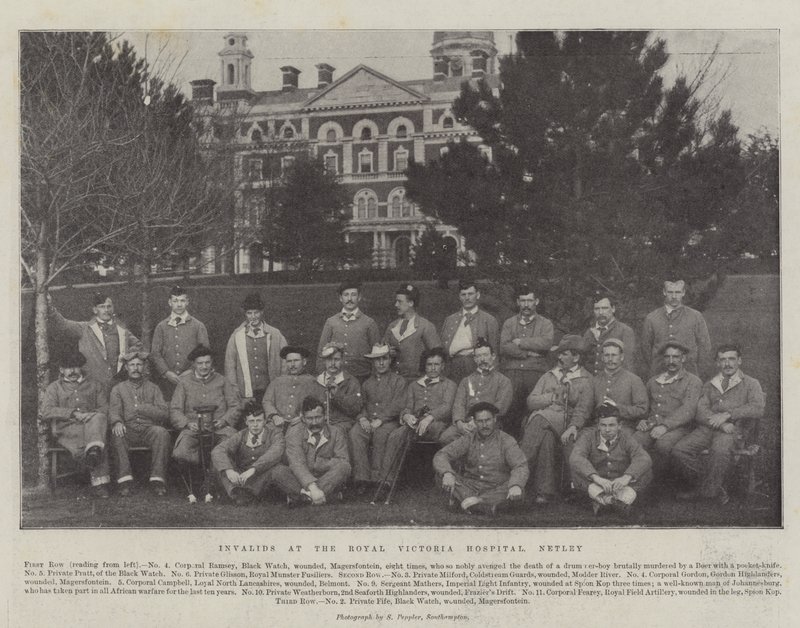 Inwalidzi w Royal Victoria Hospital, Netley autorstwa English Photographer