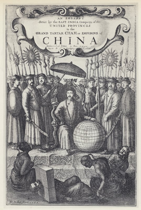 J Nieuhof, Ambasada wysłana przez Kompanię Wschodnioindyjską do Chin, Tr J Ogilby 1673 (zdjęcie czarno-białe) autorstwa English Photographer