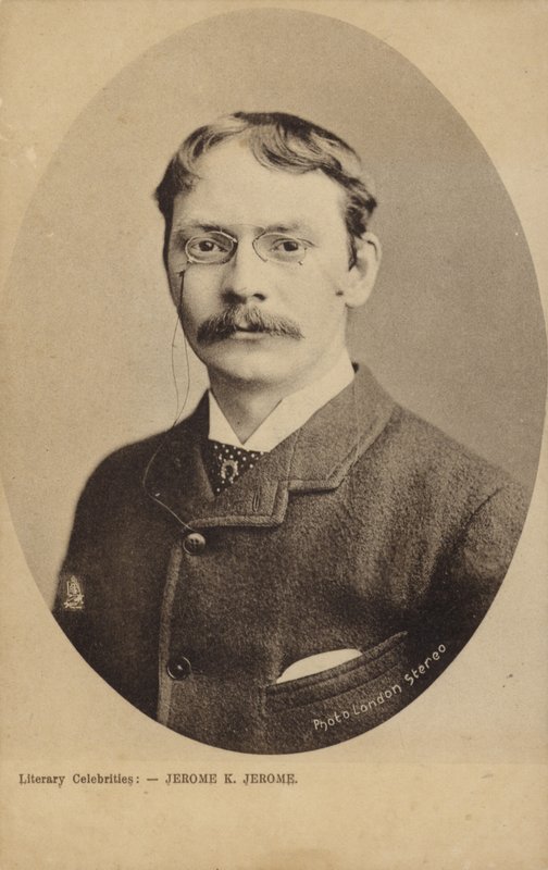 Jerome K Jerome (1859-1927), pisarz angielski autorstwa English Photographer