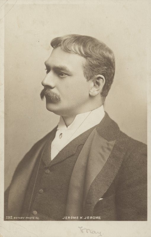 Jerome K Jerome (1859-1927), pisarz angielski autorstwa English Photographer