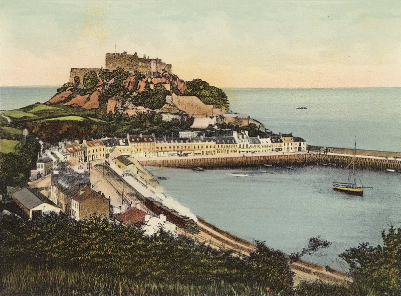 Jersey: Zamek Mount Orgueil (kolorowe zdjęcie) autorstwa English Photographer