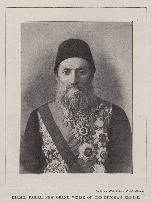 Kiamil Pasza, nowy wielki wezyr Imperium Osmańskiego autorstwa English Photographer