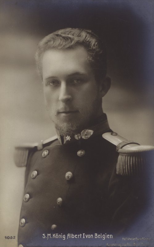 Król Belgii Albert I (zdjęcie czarno-białe) autorstwa English Photographer