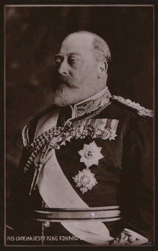 Król Edward VII (zdjęcie czarno-białe) autorstwa English Photographer