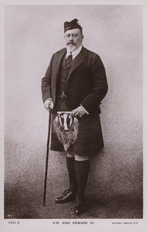 Król Edward VII (zdjęcie czarno-białe) autorstwa English Photographer